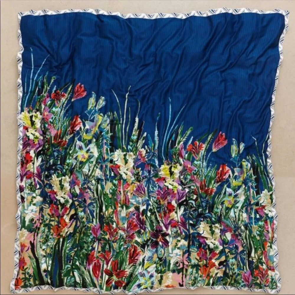Anthro Felicity Floral Duvet King